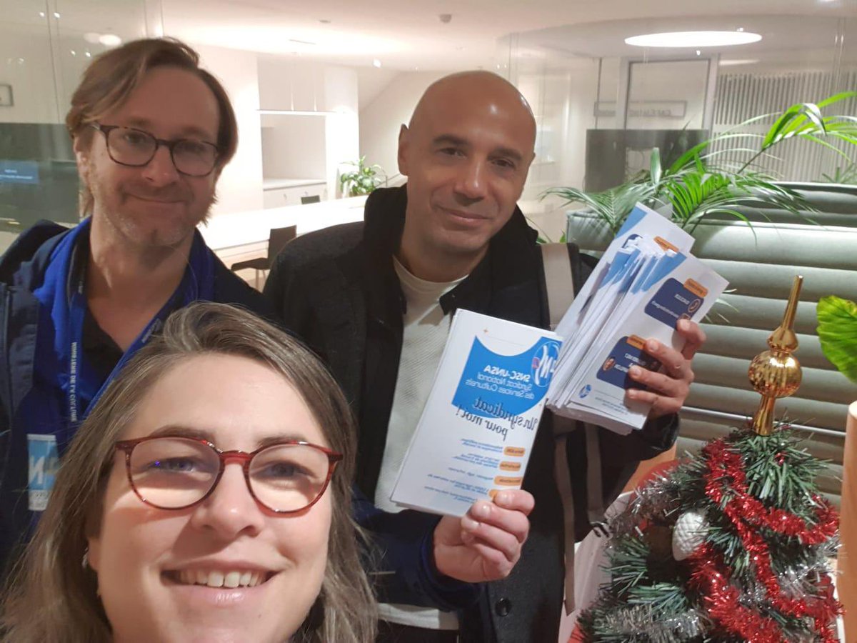 Le SNSC à l’Administration Centrale du Ministère de la Culture /  immeuble des Bons Enfants … Des agents ravis de nous rencontrer !