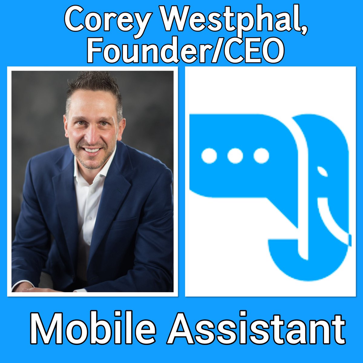 <a href="/mobileassistCEO/">Corey Westphal, CEO at Mobile Assistant 🐘</a> Corey Westphal is on the ictpodcast.com #financialtechnology #doingthework #TakeAction