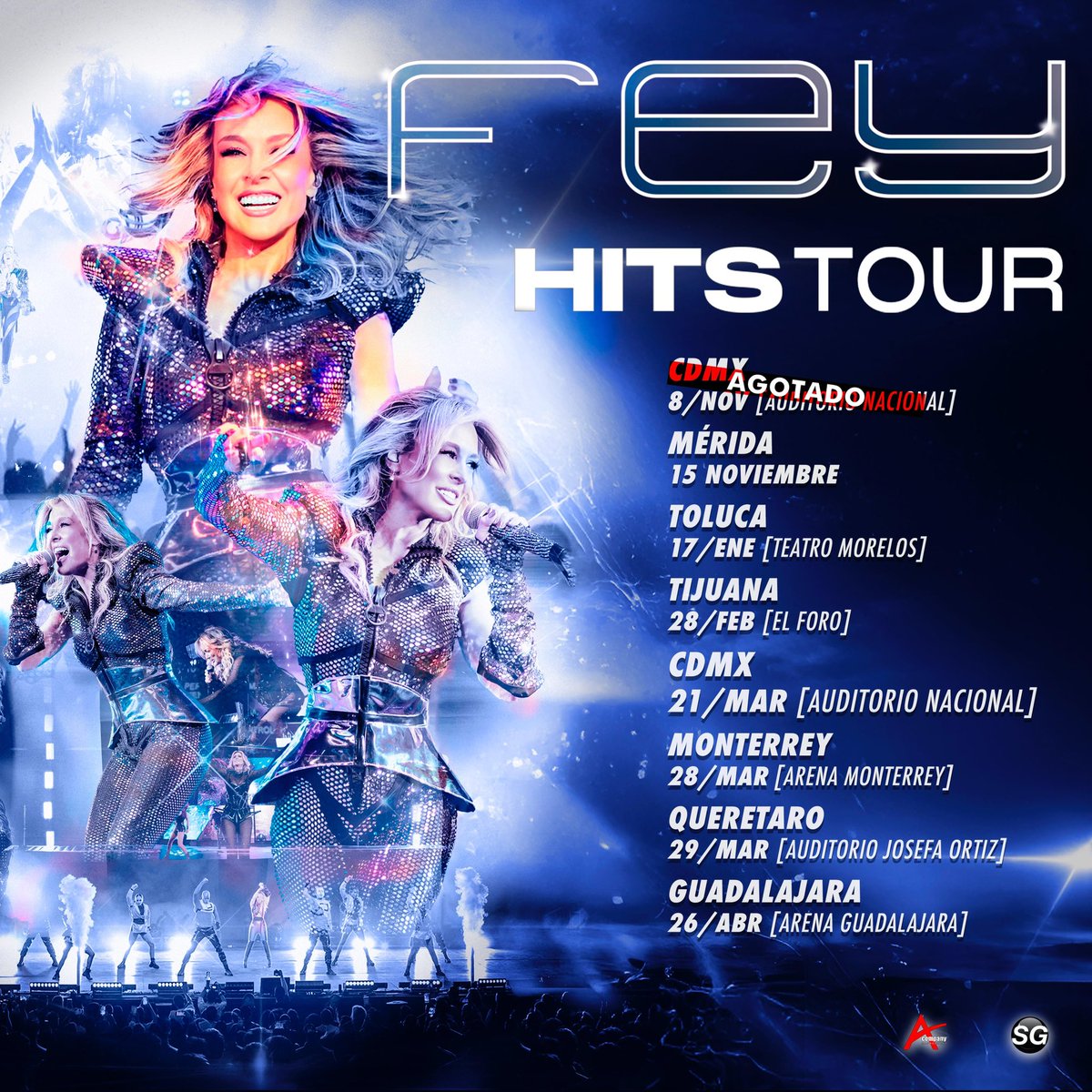 officialfey's tweet photo. Tenemos más fechas para seguir cantando juntos en #Feyhitstour  celebrando 30 años… 🫶🏻🎤⚡️ Venta de boletos viernes 20 de diciembre . https://t.co/qpa9lKn16b