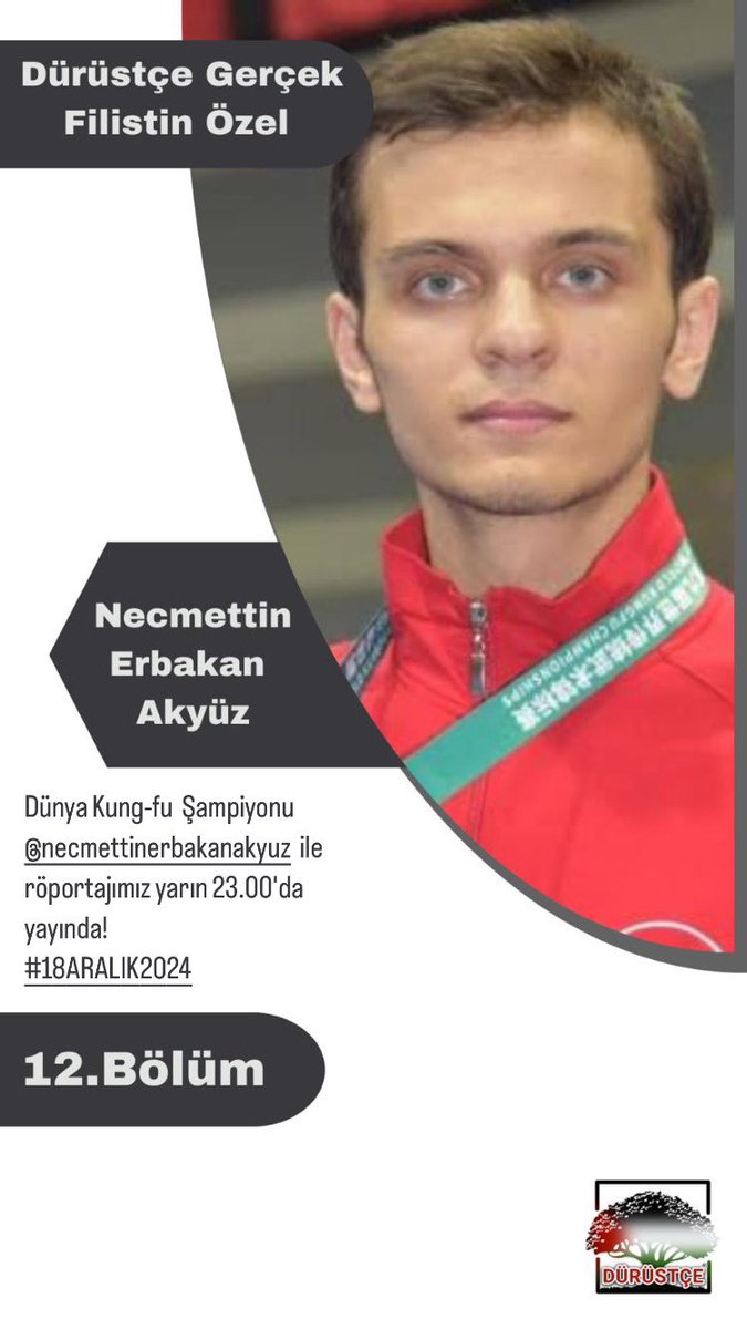 DurustceGercek's tweet photo. Dünya Kung-fu  Şampiyonu @neakyuz  ile röportajımız yarın 23.00'da yayında!

#18ARALIK2024 https://t.co/sJdv9MCfc3