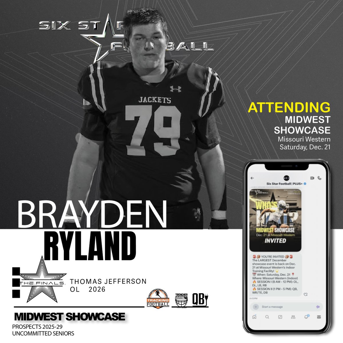 Six Star Football | PLUS+ (@sixstarfootball) on Twitter photo MIDWEST SHOWCASE PREVIEW | Brayden Ryland
6’3, 275 | OL | 2026 | Thomas Jefferson (IA) | <a href="/braydenryland79/">Brayden Ryland</a>
☑️Excited to announce rising prospect Brayden Ryland will be attending the Midwest Showcase!
📆Dec 21
📍Missouri Western
REGISTER/INFO ➡️sixstarfootball.com/six-star-footb… MIDWEST SHOWCASE PREVIEW | Brayden Ryland
6’3, 275 | OL | 2026 | Thomas Jefferson (IA) | <a href="/braydenryland79/">Brayden Ryland</a>
☑️Excited to announce rising prospect Brayden Ryland will be attending the Midwest Showcase!
📆Dec 21
📍Missouri Western
REGISTER/INFO ➡️sixstarfootball.com/six-star-footb…