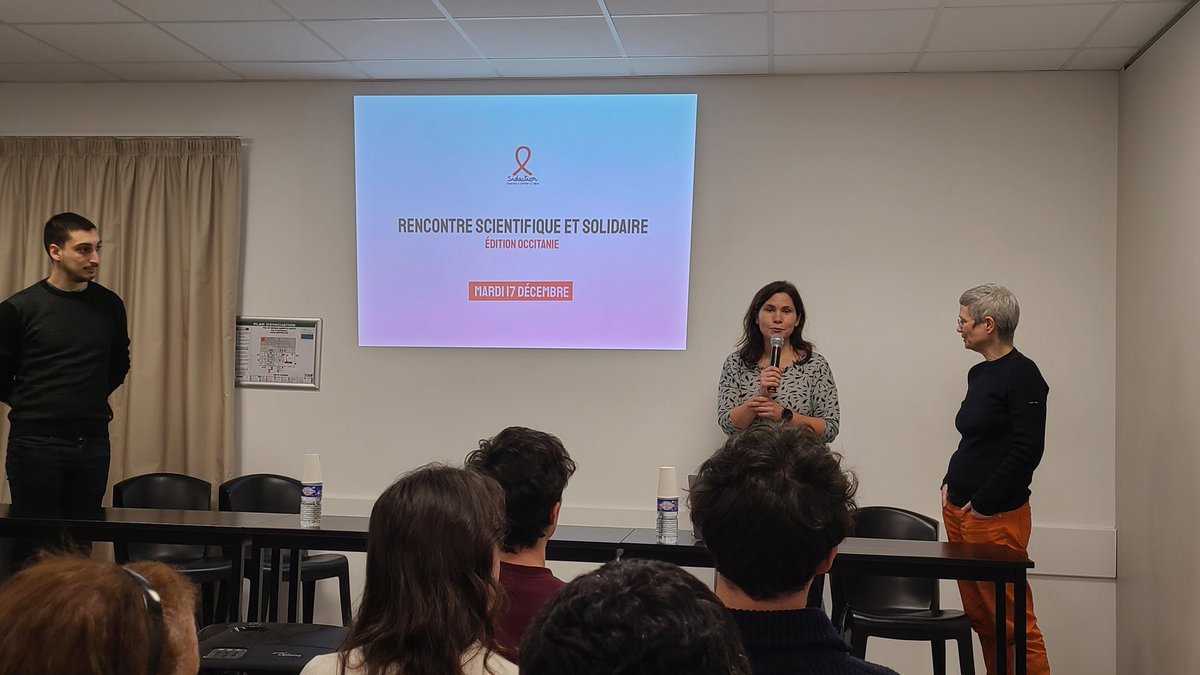 Franck_Marce's tweet photo. Première rencontre scientifique et solidaire de @Sidaction avec les  associations et les jeunes chercheur.e.s de l'institut en infectiologie @IRIM_life à #Montpellier pour présenter leurs recherches sur le #VIH / #sida. https://t.co/d0qHMtN9ao
