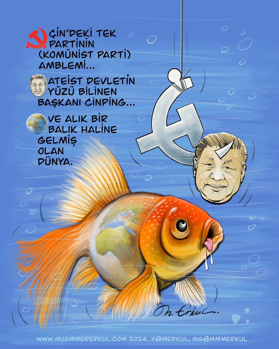 ALIK AVI!.. #DoğuTürkistan #Çin #komünizm #doğutürkistandazulümvar #caricature #karikatür #muammererkulçizgileri