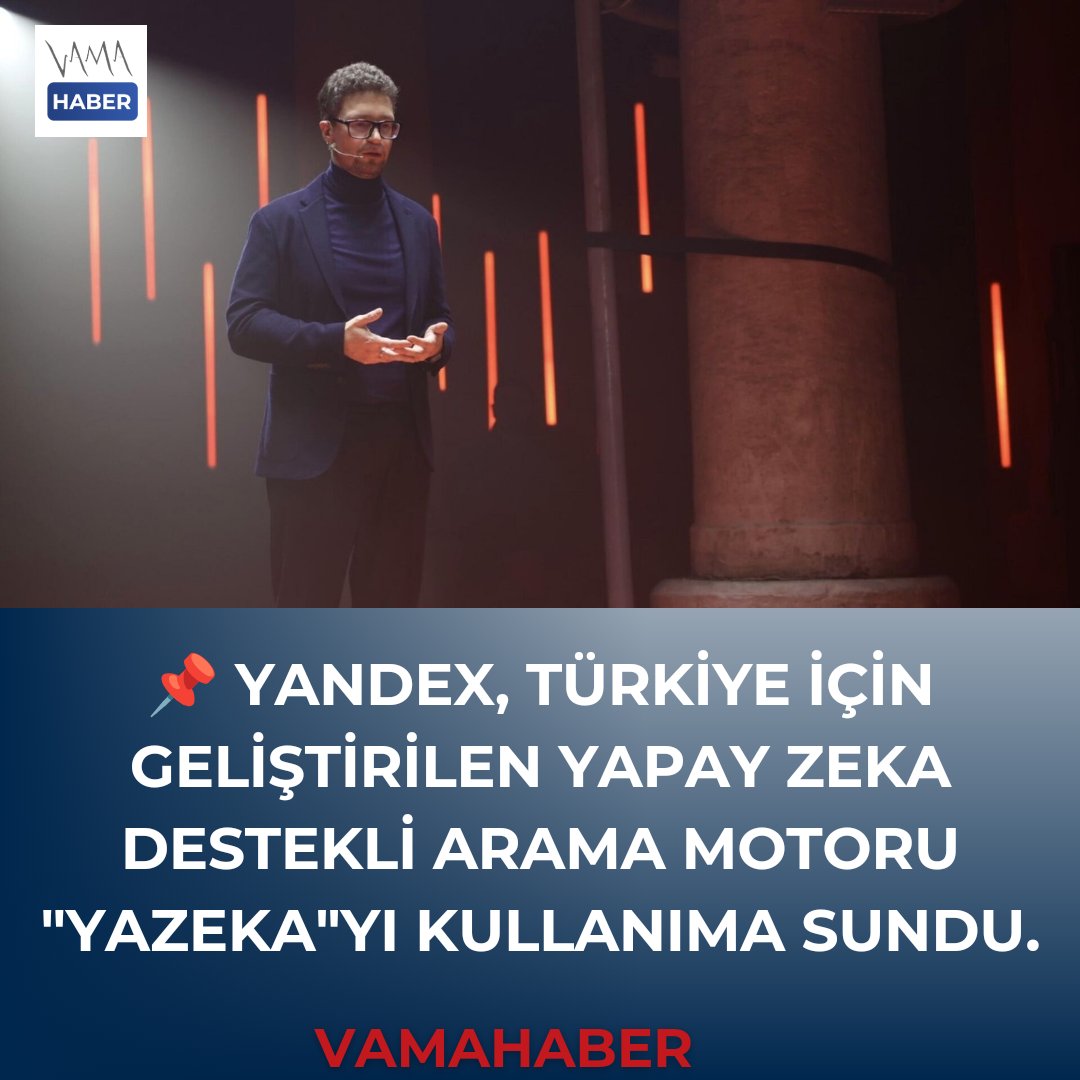 vamahaber's tweet photo. Yandex, Türkiye için geliştirilen yapay zeka destekli arama motoru "Yazeka"yı kullanıma sundu.
#vamahaber #yandex #yazeka #Bitcoin #MissFrance2025 #SUNOO #FreenBecky https://t.co/X0923vtHge