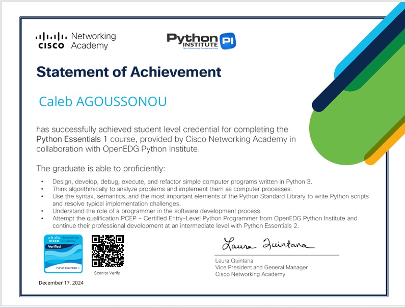 calebe_elie's tweet photo. Adopting the Kobe Bryant mindset ๐.
Relentless dedication and continuous growth.
Proud to earn this Python certificate, one step closer to becoming the best pentester out there.
#MambaMentality #Pythonmentality #Cybersecurity #PentestingJourney https://t.co/6j2JqL3dkM