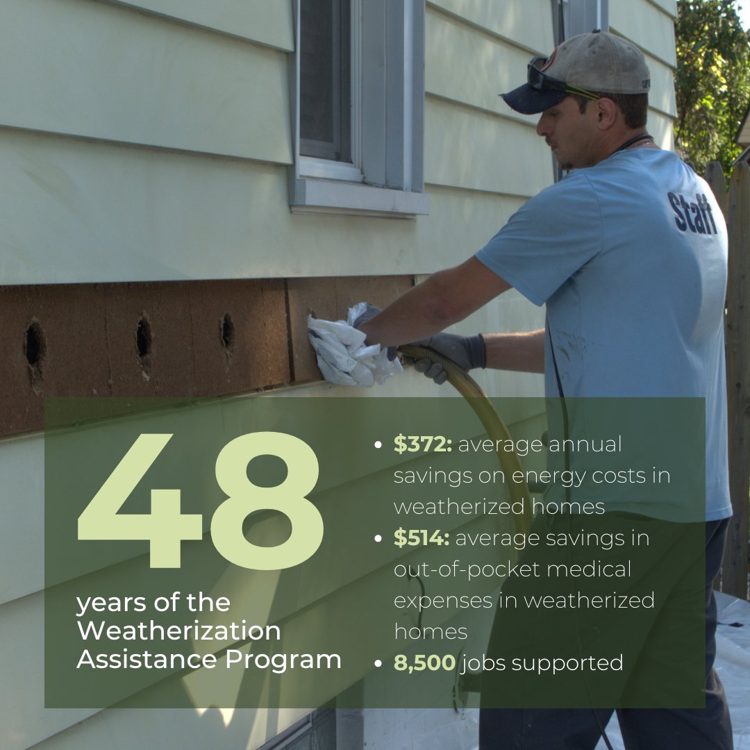 NWTOLEDO's tweet image. Celebrating 48 years of making homes safer, healthier, and more energy efficient! 🏡 The #WeatherizationAssistanceProgram has helped low-income families save on #energy costs for nearly five decades. Here’s to many more years of brighter, greener futures! 🌎✨