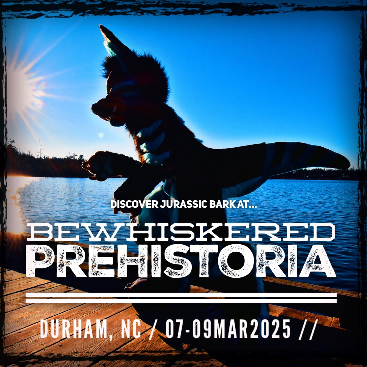 Twilight_Saint's tweet photo. Discover a time from Prehistoria!🔥🦖 

Check out #BeWhiskered! 07-09MAR2025, Durham, NC! ➡️ https://t.co/LW4v5oVXMX 

#furry #furries #fursuit #fursuits @BewhiskeredCon https://t.co/INS9N6CAQL