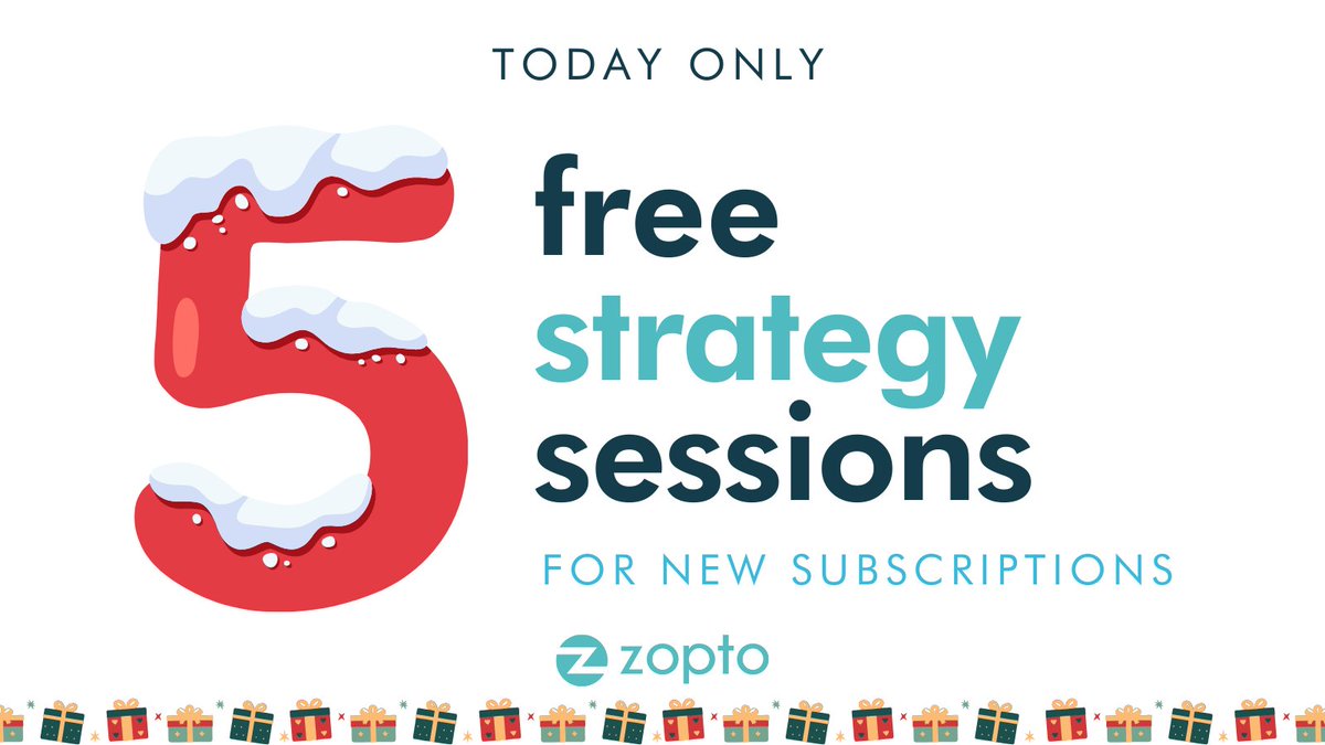 🎉 Day 5 of Zopto's 12 Days of Holiday Deals! 🎉 5 FREE Strategy Sessions for new clients who subscribe! 🚀✨ With Zopto, you can automate and personalize your outreach to connect with high-quality leads. Let’s grow your network together! 👉🔗  in bio! #Zopto #HolidayDeals