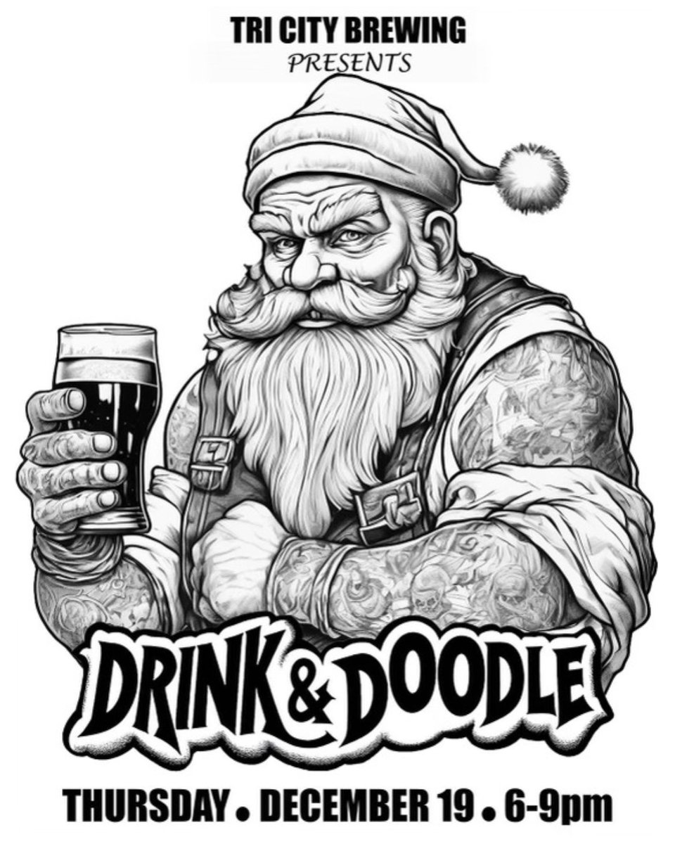 TriCityBrewing's tweet image. 🌟 Fill your December nights with warmth, laughter and Tri City Brewing's finest craft beers 🍺

Join us for Drink and Doodle on the 19th. Enjoy this month's theme, Giant Slayer! 

Cheers to festive gatherings! 🍻✨ 

#tricitybrewing #craftbeer #michiganmade