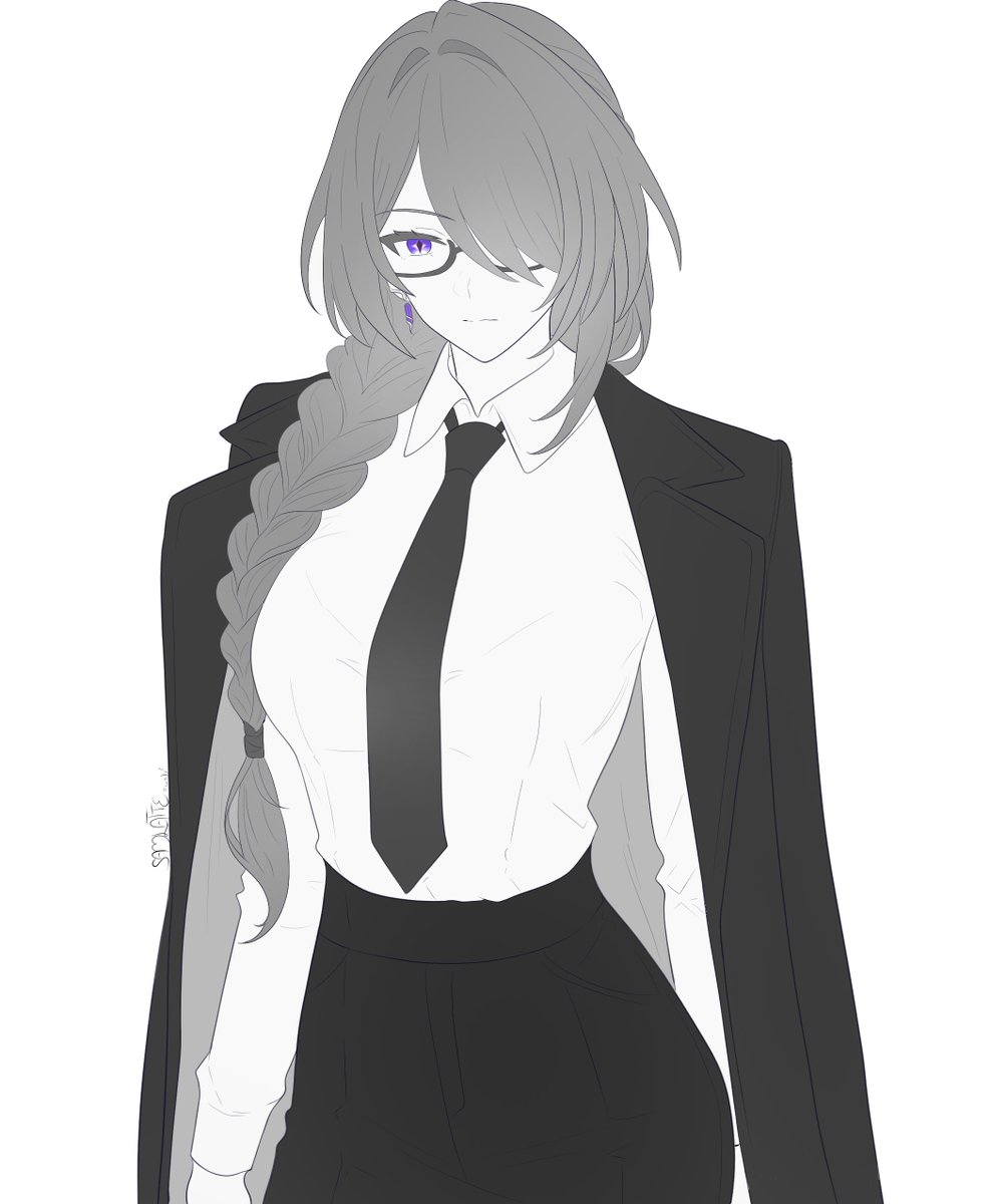 Samlatte_'s tweet photo. Couldn't help myself after seeing that Ei (；⌣̀_⌣́) #黃泉 #Acheron #HonkaiStaiRail #崩壊スターレイル https://t.co/rhsCusyPG9