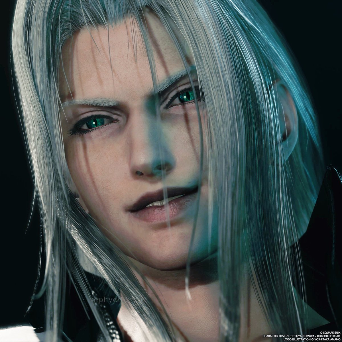 sephyethereal's tweet photo. Sephiroth looks so gorgeous here, it’s so good to see him at ease. If he smiled at me like this I’d immediately combust https://t.co/PYVcg0cLeX