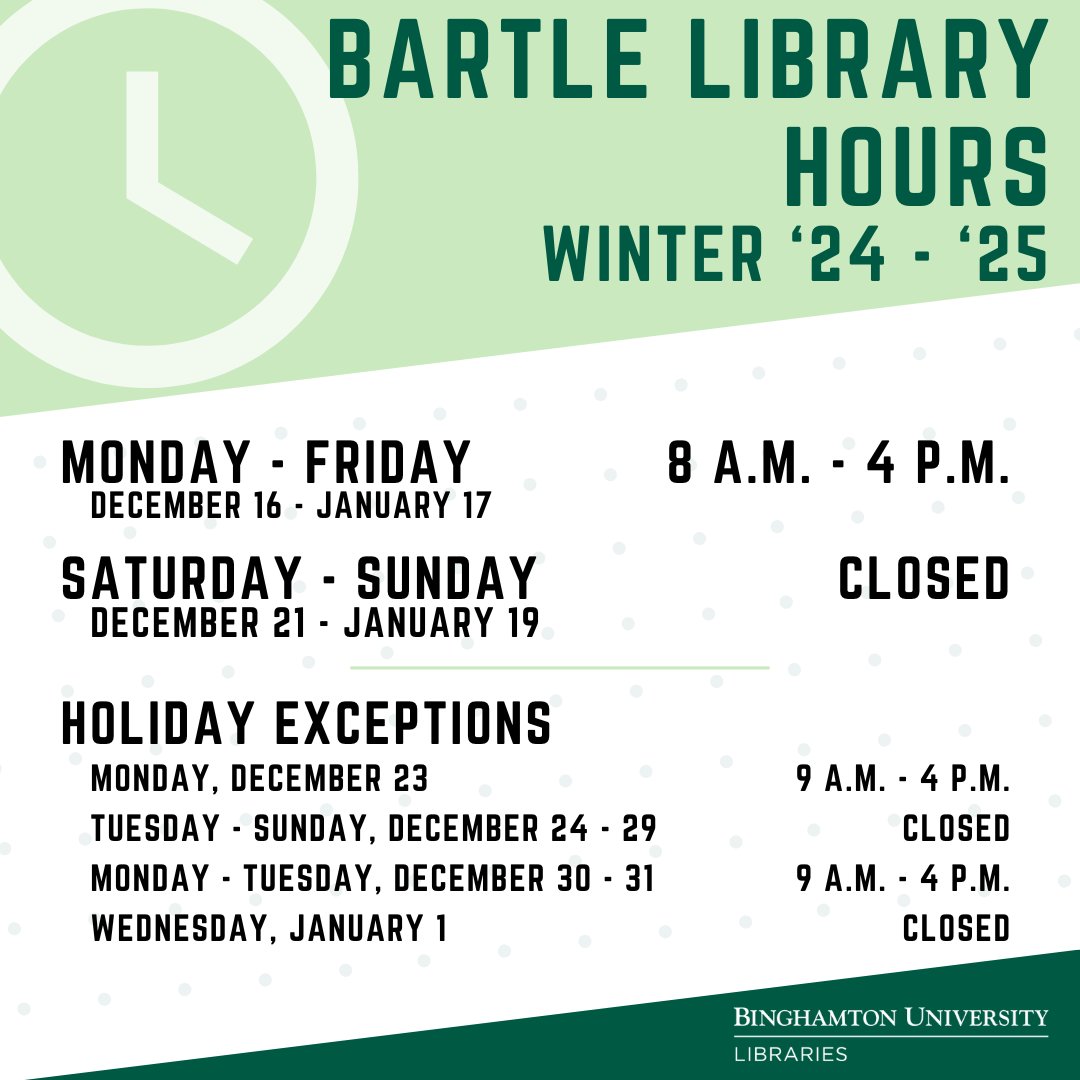 Binghamton University Libraries tweet media