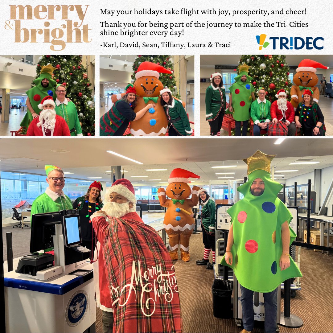 Happy Holidays from all of us at TRIDEC! As we wrap up the year, we are filled with gratitude for our members, partners, and the Tri-Cities community.  Thank you for being part of the journey to make the Tri-Cities shine brighter every day!