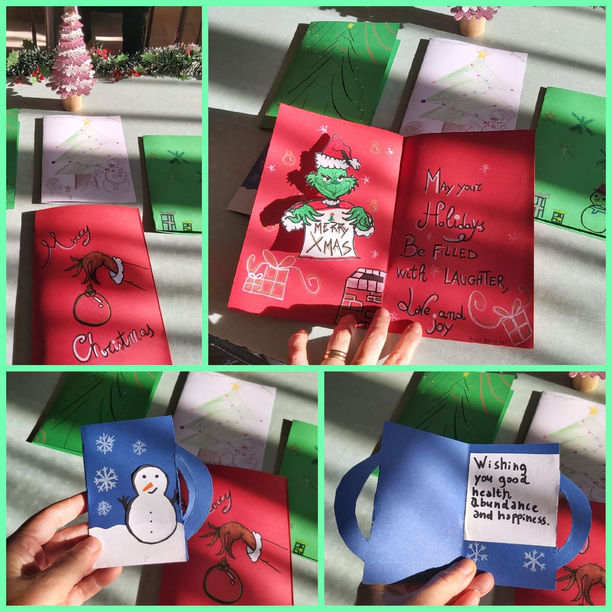 paolaiorio4's tweet photo. My students of I AT made creative & colorful #xmascards to wish good health, happiness, joy and love!
#creativitymatters #artlove #learningvocabulary
@IissEinaudi https://t.co/Nx4dTenr3t