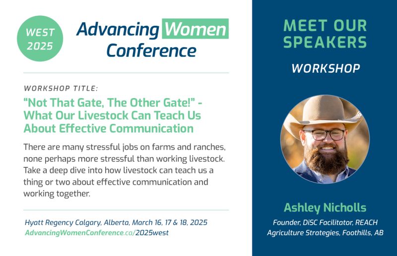 “There’s no need to get excited,” says Ashley Nicholls, "working together doesn’t have to be difficult!" From a small farming community in NSW to Alberta, Ashley’s journey shows how to build resilient workplace cultures. Join him at #AWCWEST2025! advancingwomenconference.ca/2025west/regis…