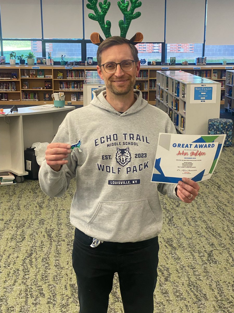 EchoTrailMiddle's tweet image. Our December “GREAT” Award Winner, Mr. Gulden @ExploreEcho Thanks for all you do!
#ExpectgreaTness