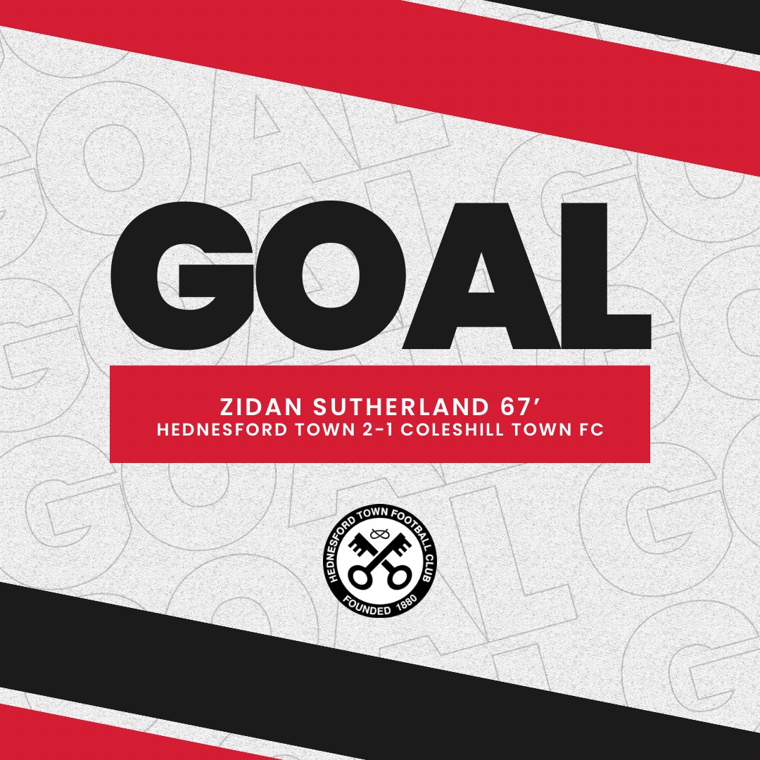 Hednesford_Town's tweet image. ZIDAN SUTHERLAND!!!!! 2-1!

#HEDCOL
⚫️⚪️🔨