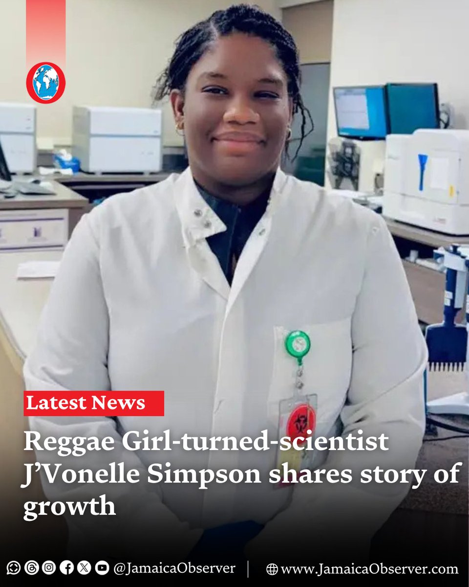 JamaicaObserver's tweet photo. It’s not quite the story of from nowhere to somewhere for J’Vonelle Simpson. In fact, it’s much more compelling, from being shot in the leg to becoming a footballer and now a scientist.

The 34-year-old Simpson was shot in the leg as a six-year-old by a stray bullet while living in Tivoli Gardens, an experience that changed her life forever.

https://t.co/XZESx7Nkq0