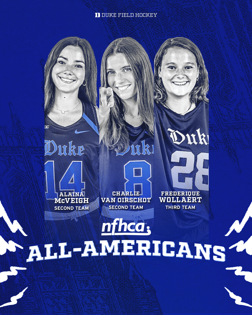 DukeFH's tweet photo. Congrats to our three NFHCA All-Americans! 😈

🔗  https://t.co/SlHHKC2rxl https://t.co/NJq3dqKB0y