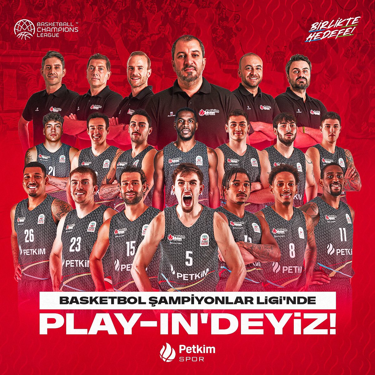 Petkimspor's tweet photo. 📢 ALİAĞA PETKİMSPOR’UMUZ AVRUPA ŞAMPİYONLAR LİGİ’NDE PLAY-IN’DE! 📢

🔥Takımımız, kulüp tarihinde ilk kez Avrupa Şampiyonlar Ligi’nde ilk tur maçlarını 2.sırada tamamlayarak Play-in turuna çıkmaya hak kazandı! 

💪Play-in yolunda zorlu mücadelesi devam edecek İzmir temsilcisi takımımıza 2. tura kalmak için oynayacağı Play-in karşılaşmalarında başarılar diliyor, bu başarımızda emeği olan tüm taraftarlarımıza gönülden teşekkür ediyoruz! 

Desteğinizle #BirlikteHedefe ALİAĞA! ❤️‍🔥 #BCL