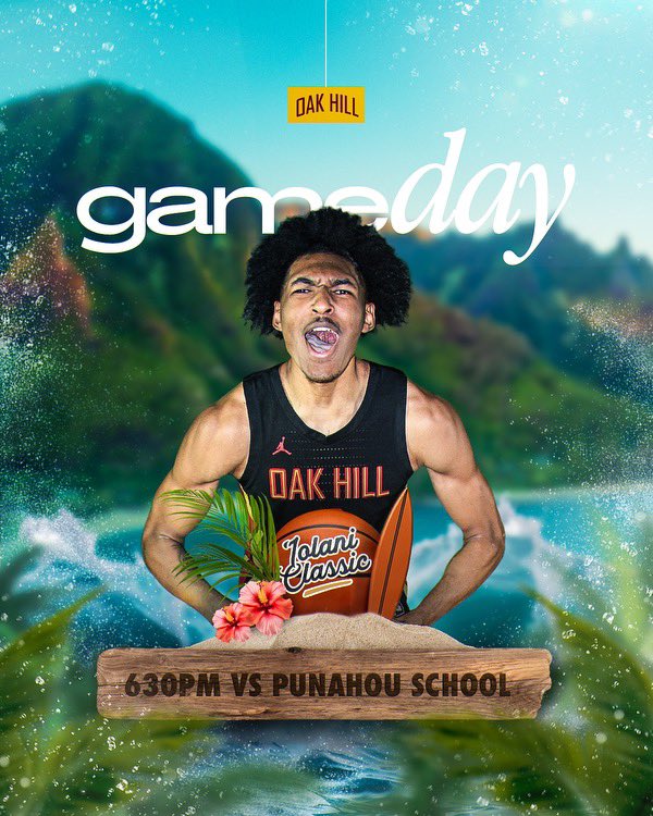 Oak Hill Gameday 🚨 

📍 Iolani Classic
🆚 Punahou School
📺 delive.livehssports.com