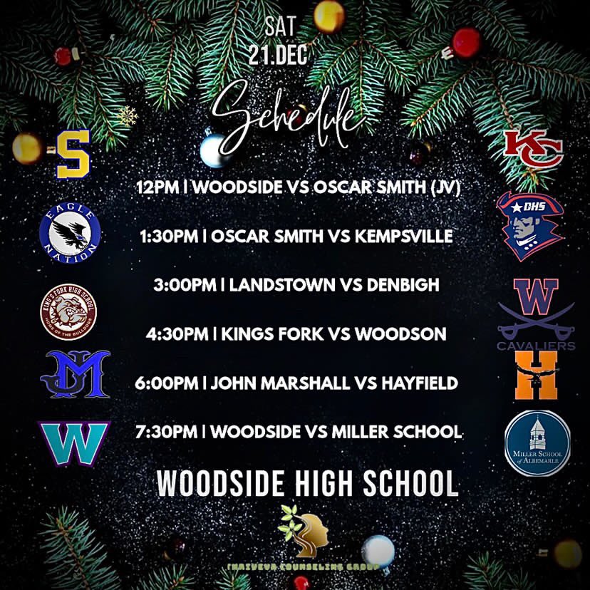 See Woodside , Landstown , Kings Fork , Oscar Smith 
4 of The Top 5 Schools in the Area . Nationally Ranked John Marshall … 
# 1 6A Team In the State Hayfield …
This Saturday Live At The “ ThriveVa The Way Hoopfest “  ….