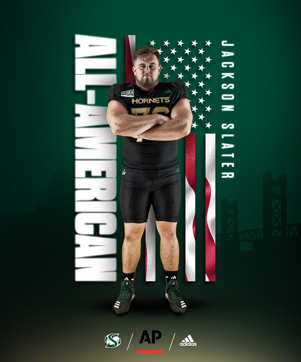 𝘾𝘼𝙋𝙏𝘼𝙄𝙉 𝘼𝙈𝙀𝙍𝙄𝘾𝘼

Jackson Slater repeats as an FCS All-American‼️

#StingersUp