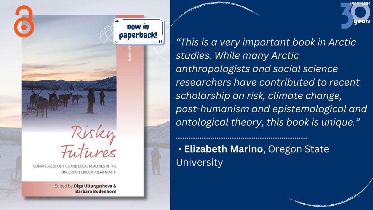 BerghahnAnthro's tweet photo. #OpenAccess! RISKY FUTURES: Climate, Geopolitics and Local Realities in the Uncertain Circumpolar North, Ulturgasheva (@djuluchen) &amp; Bodenhorn (@pembroke1347)[eds] is now available in paperback.

More details:https://t.co/Gcd8dJr20r

#EnvironmentalStudies #Anthropology #Sociology https://t.co/sRP1ahaWVa