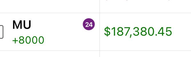Emperrrr's tweet photo. @AjTrader7
For the last week aj been mentioning anything under $100 is a steal for MU . I been swinging trading it hard and so far so good. Best room in the world and best teacher of traders https://t.co/SgZyDvHRq0