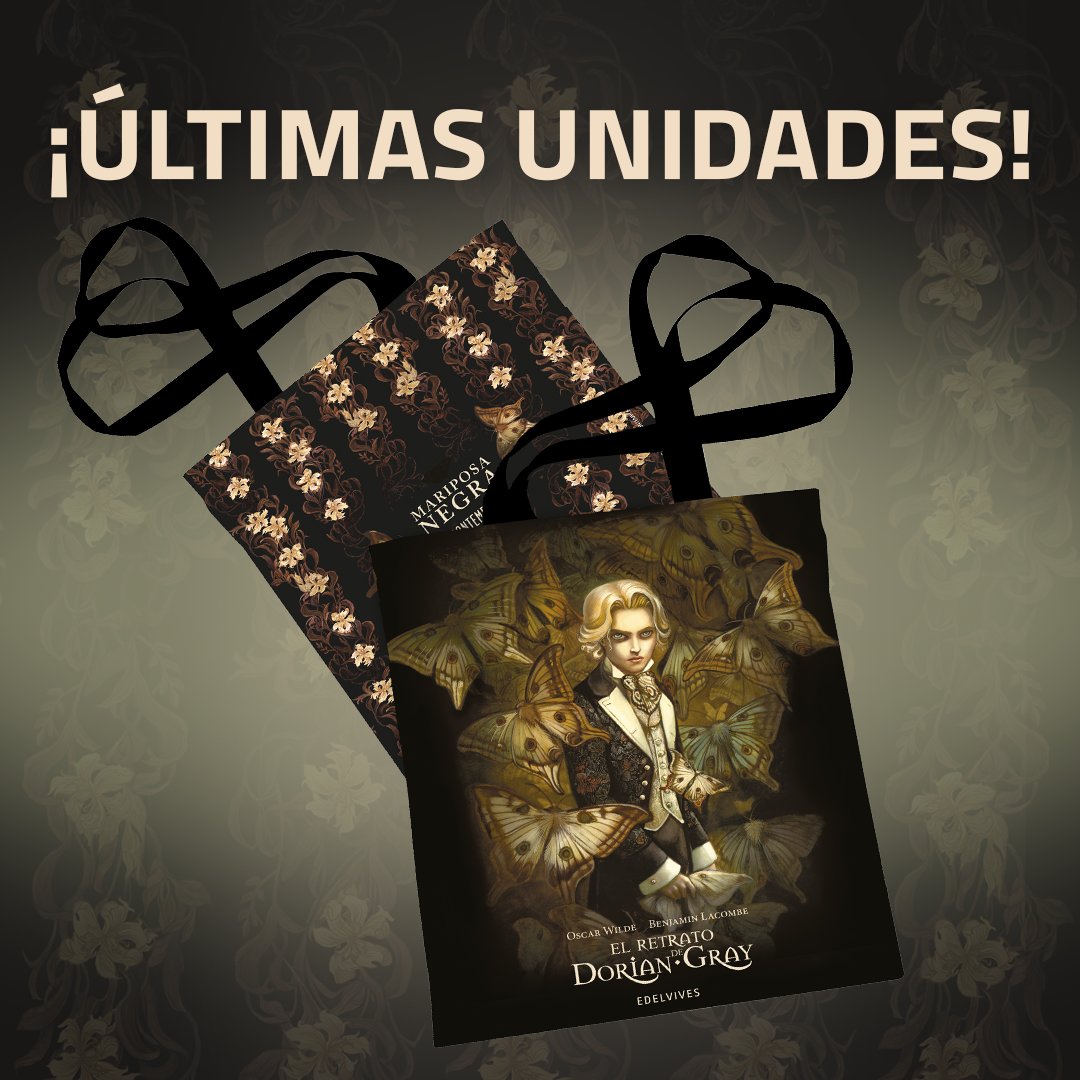 ¡Date prisa, que se acaban! 😱

Quedan ya muy poquitas bolsas. Consigue ya tu ejemplar de "El retrato de Dorian Gray", ilustrado por <a href="/BENLACOMBE/">benjamin lacombe</a> y llévate tu bolsa de regalo ➡ bit.ly/3CWnBxB

#NavidadEdelvives