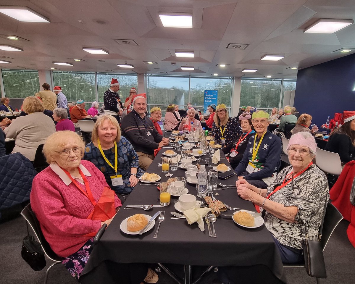 Our Royal Wootton Bassett <a href="/reengageuk/">Re-engage</a> tea party group were treated to a delicious Christmas lunch at <a href="/AskNationwide/">Nationwide</a> HQ Seniors' lunch in Swindon today.  Our thanks to the Nationwide kitchen &amp; all the staff volunteers for making this a lovely day out. #endloneliness 
#community