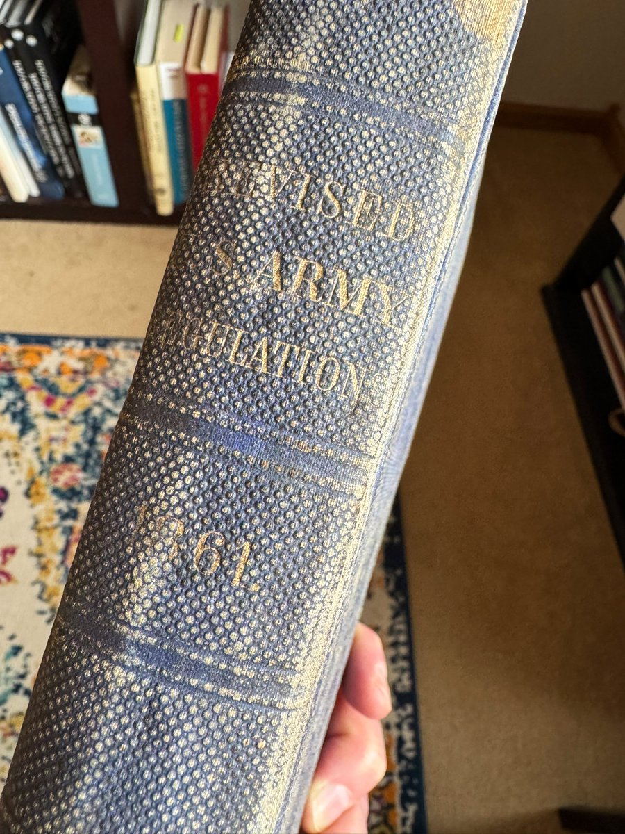 YachtVander's tweet photo. Pick up today - Revised Regulations for the Army of the United States - 1861. Interesting reading for a Civil War buff. I found the pay / forage tables interesting - just starting to look through it. https://t.co/zqd1UsxrFm