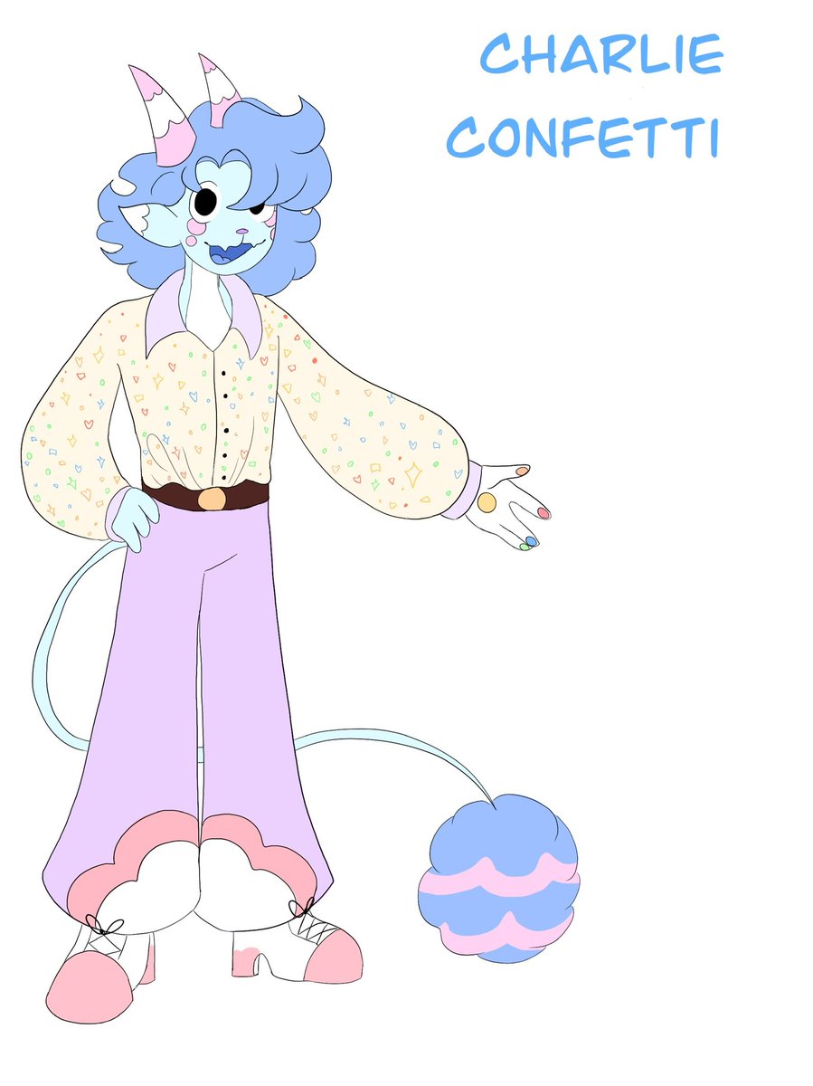 OctoMarri's tweet photo. I have a new Welcome Home Oc! I present Charlie Confetti! He’s a party monster and is Julie’s cousin! 
#welcomehomeart #welcomehomeoc https://t.co/I8WqIvc6VZ
