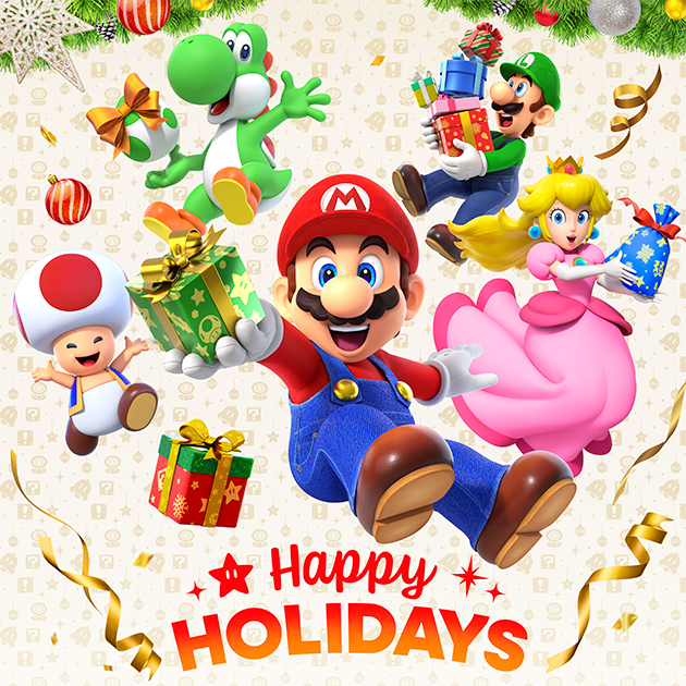 NintendoAmerica's tweet photo. Warmest holiday wishes from all your friends at Nintendo. Thank you for the countless smiles we shared this year! https://t.co/iE2wHkqgVE