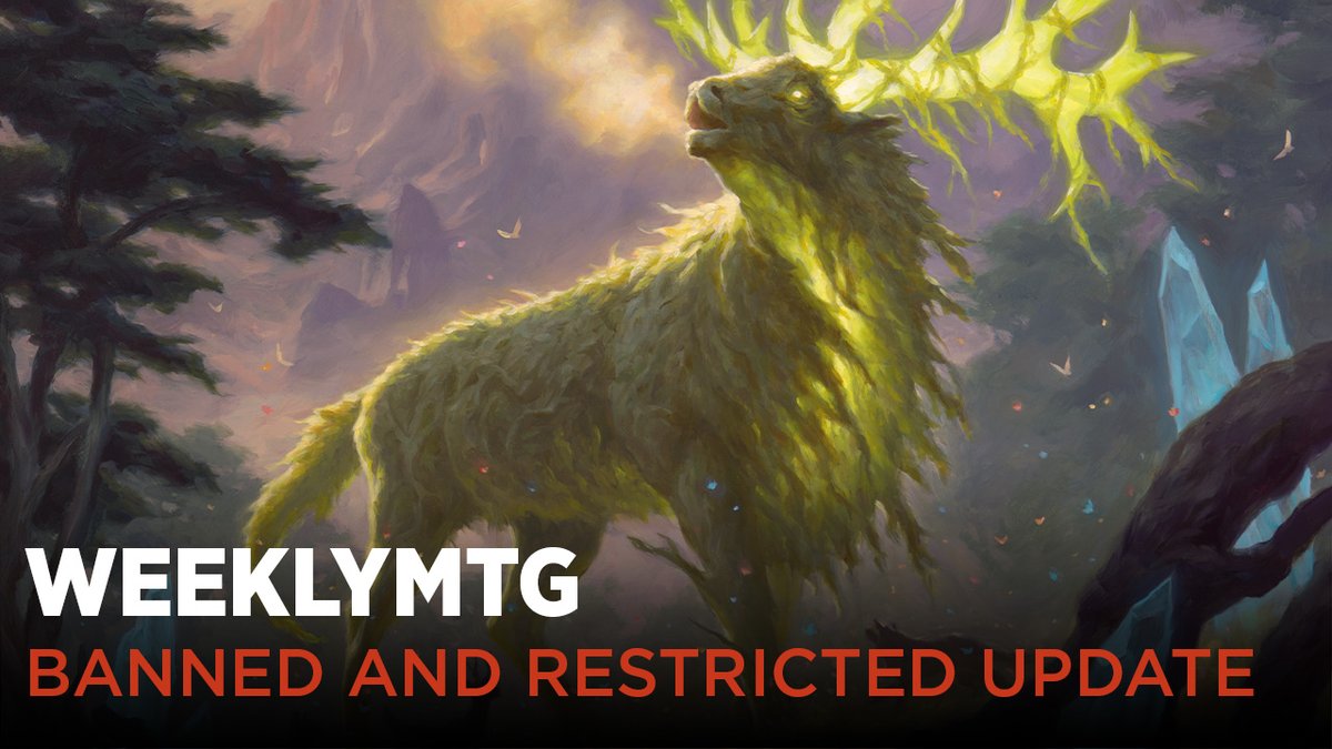 In an hour from this message at 10:00 AM Pacific, Blake welcomes Carmen Klomparens and Dan Musser to WeeklyMTG to discuss everything about yesterday's Banned &amp; Restricted update.

Tune in to twitch.tv/magic as they discuss each format and selection!
