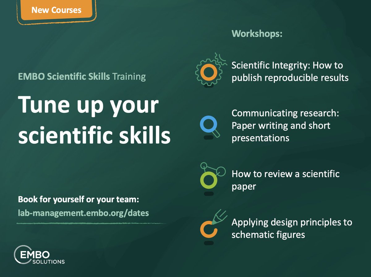 EMBO Press (@embopress) on Twitter photo Last full day of #CellBio24 and the 3rd installment of <a href="/LifeSciLearn/">EMBO Lab Leadership</a> Laboratory Leadership training. Join trainer Natalie Bamford in room 25a at 11:15am for Team Clock and Conflict Management. Drop by booth #625 to learn more about all our courses.
lab-management.embo.org Last full day of #CellBio24 and the 3rd installment of <a href="/LifeSciLearn/">EMBO Lab Leadership</a> Laboratory Leadership training. Join trainer Natalie Bamford in room 25a at 11:15am for Team Clock and Conflict Management. Drop by booth #625 to learn more about all our courses.
lab-management.embo.org