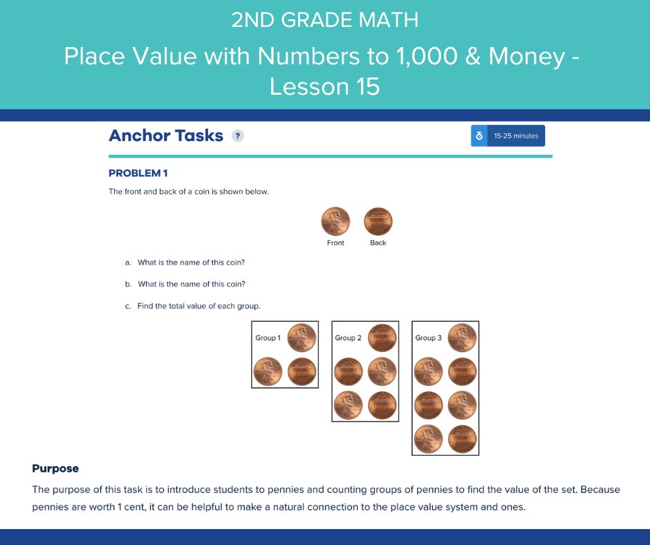 Teach your students the value of money with our Place Value and Money unit. Students will extend their knowledge to numbers up to 1,000 and learn how to identify and count coins. Check out the lessons that make math both fun and practical >> fshtnk.org/3UXnOqO