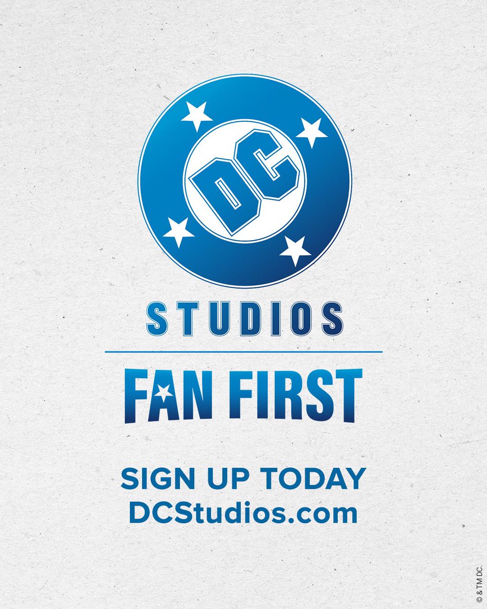 Be in the know! 

Sign up to get Fan First updates on all things DC Studios at DCStudios.com.