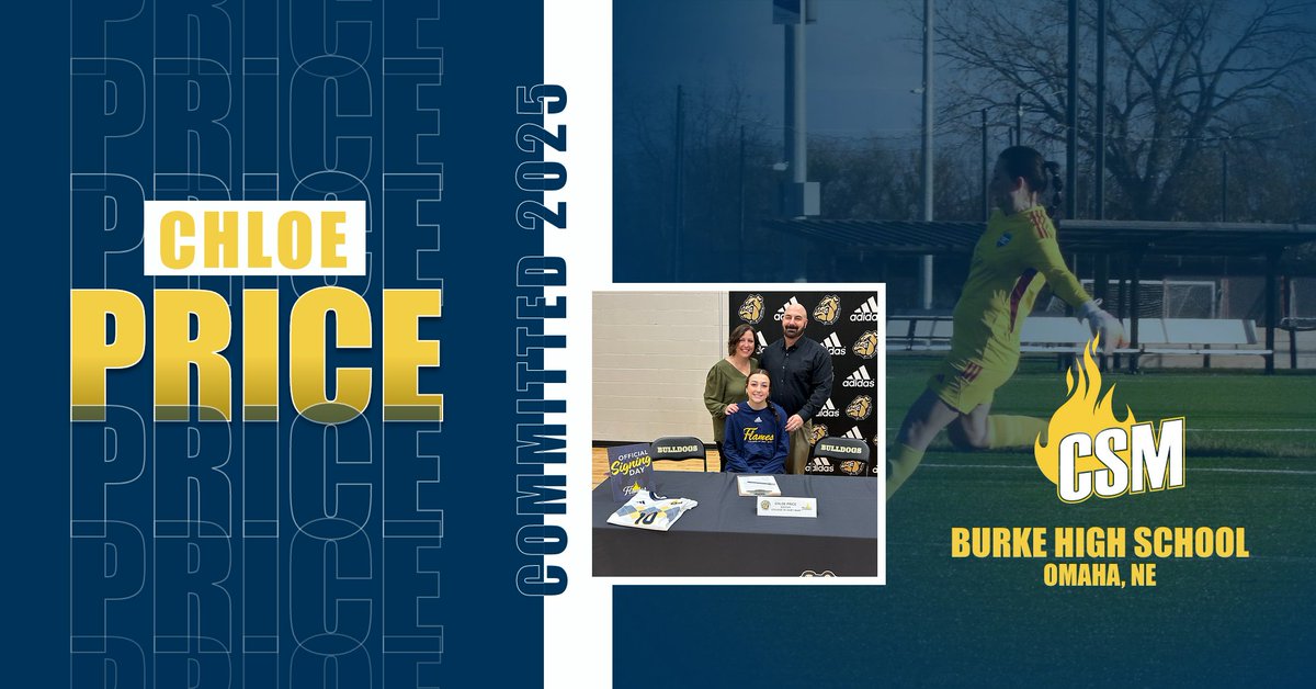 csm_soccer's tweet photo. ITS OFFICIAL!! Chloe Price is a Flame🔥. Chloe  comes to us from Burke HS. Excited to have her join us for the next 4 years!

#Flames25 #BeASpark https://t.co/6XUNk3udrh