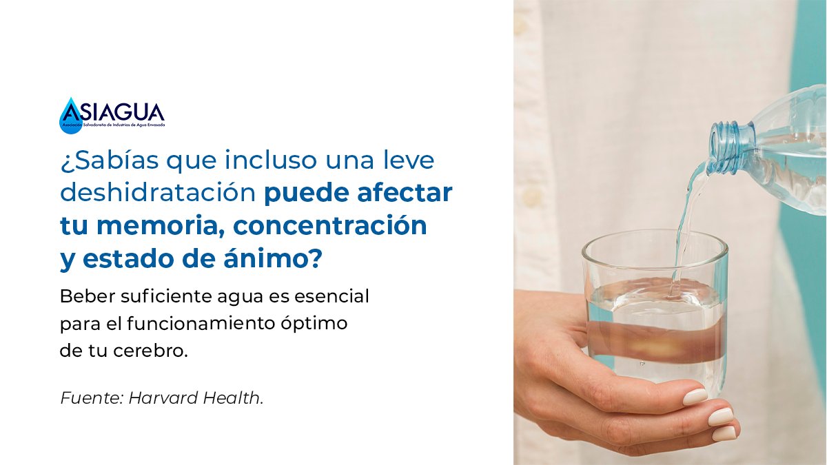 ASIAGUAorg's tweet photo. 🧠 Tu cerebro necesita agua. 

Mantente hidratado para pensar con claridad. https://t.co/5hJkTaLkGq