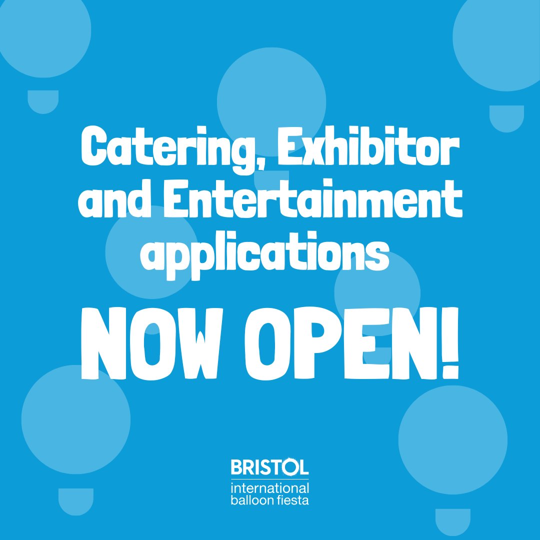 Do you want to be involved in the 2025 Bristol International Balloon Fiesta?

With over 300,000 visitors to entertain, we want a diverse range of stalls, food and drink and exhibits to offer!

Apply here: bristolballoonfiesta.co.uk/.../traders...
#BIBF2025 #BristolBalloonFiesta
