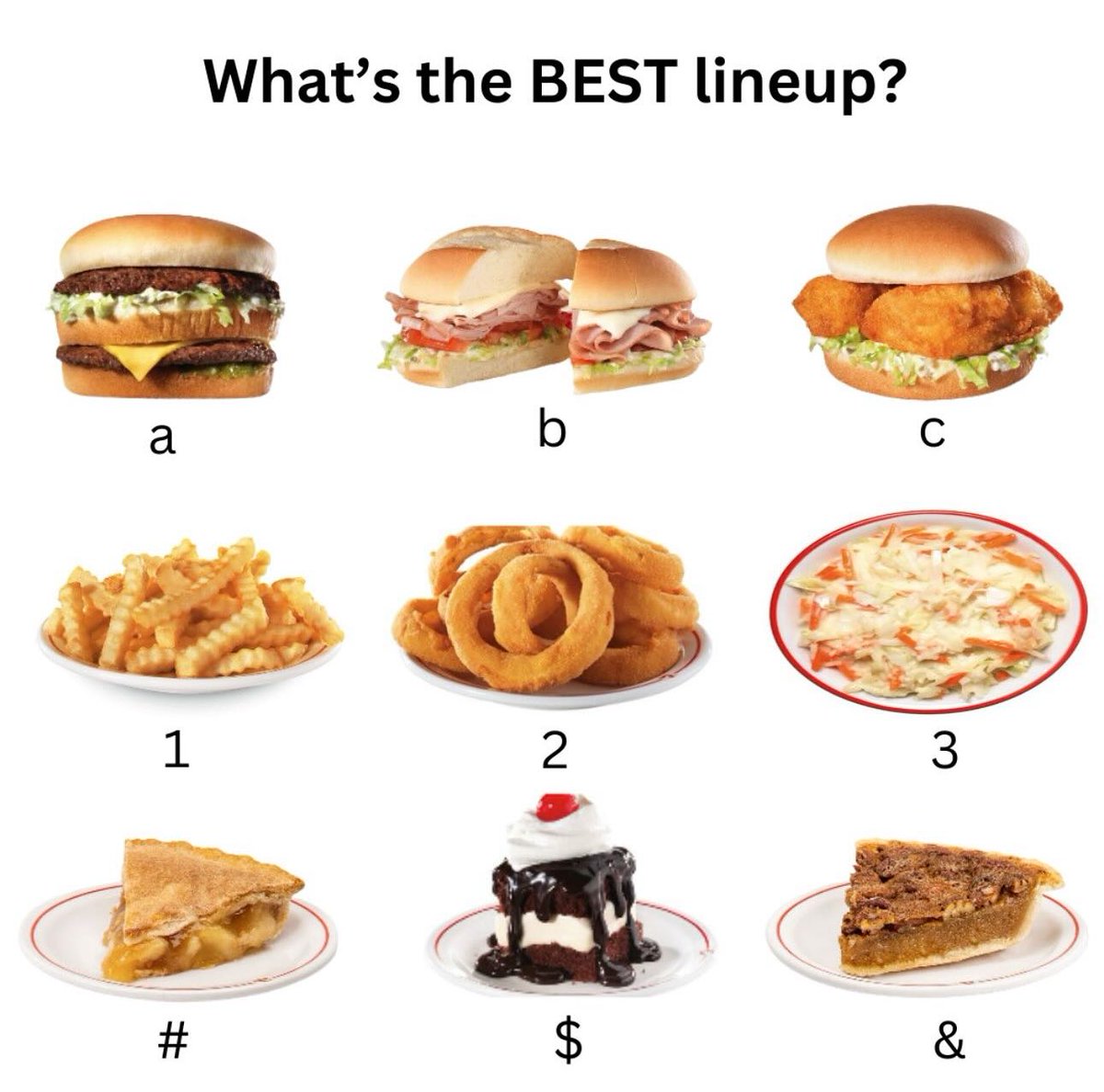 FrischsBigBoy's tweet photo. What do you think the best lineup is?🤩 We think a,2,$ https://t.co/7iCjZOczIS