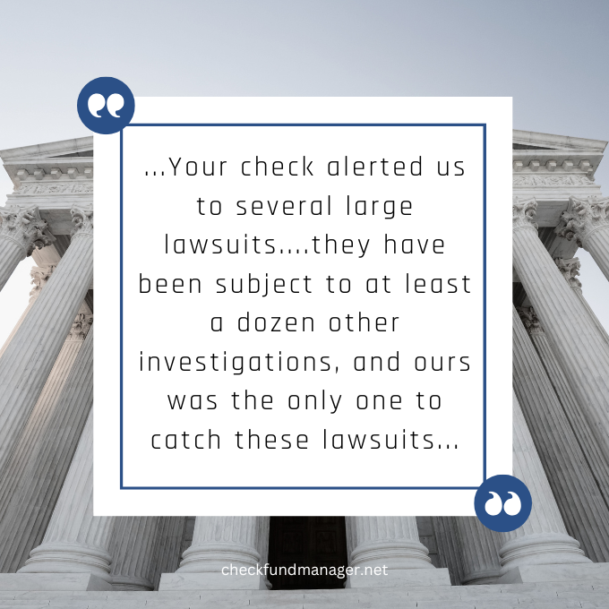 CheckFundMgr's tweet photo. #DueDiligence Done Right! Another Satisfied Client!

At #CheckFundManager, we understand the importance of comprehensive and reliable due diligence in the investment process.

Invest with Confidence! 
Learn how at: https://t.co/ikdc2JneWq

#cfmtestimonials https://t.co/xdA8frbqoK