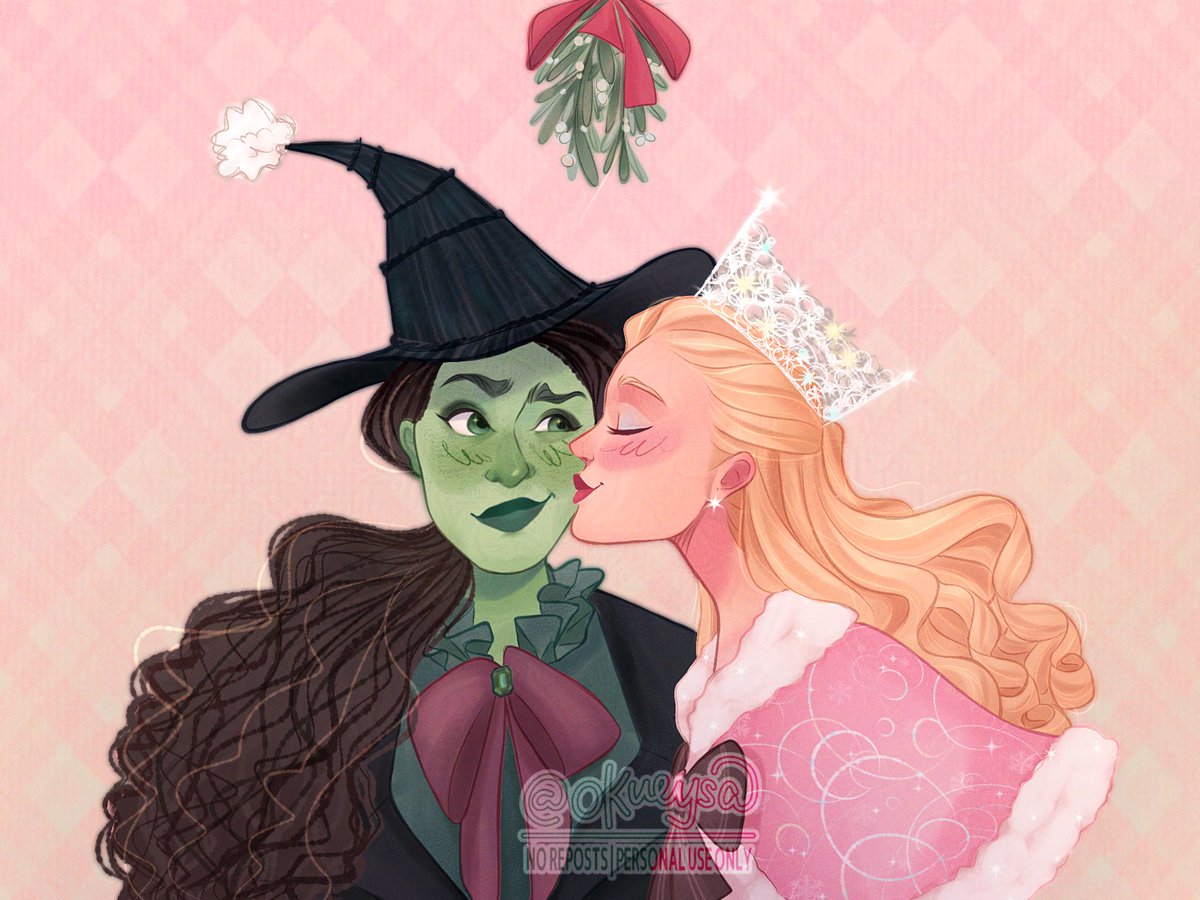 oku_eysa's tweet photo. elphie &amp; glinda 🎄💗

#Wicked #Elphaba #Glinda #CynthiaErivo #ArianaGrande https://t.co/RidHMhMwN1