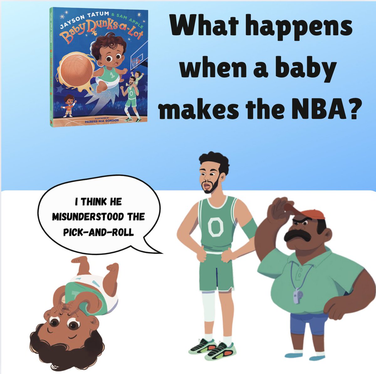 Sam_Apple1's tweet image. Win a Jayson Tatum-signed, 1st-edition of Baby Dunks-a-Lot!  ☘️🏀🍼

👉 To Enter: Retweet [this original post] with the words: "Win a Jayson Tatum-signed copy of Baby Dunks-a-Lot! ☘️🏀 🍼"

👉Enter by Thurs, 12/19, 11:59 pm (EST). Winner notified via DM. Arrives before Christmas!