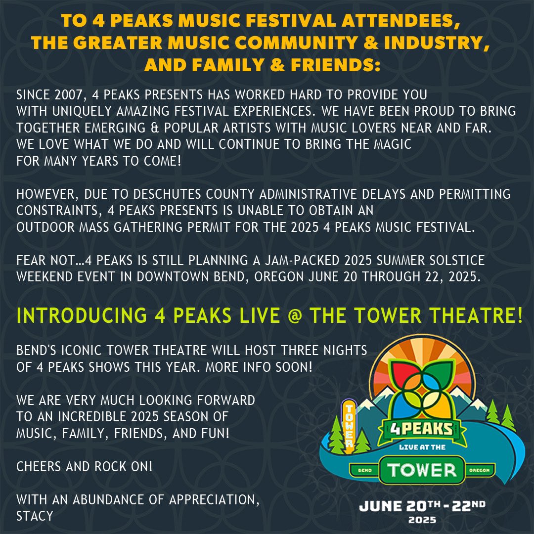 4 Peaks Music Festival tweet media