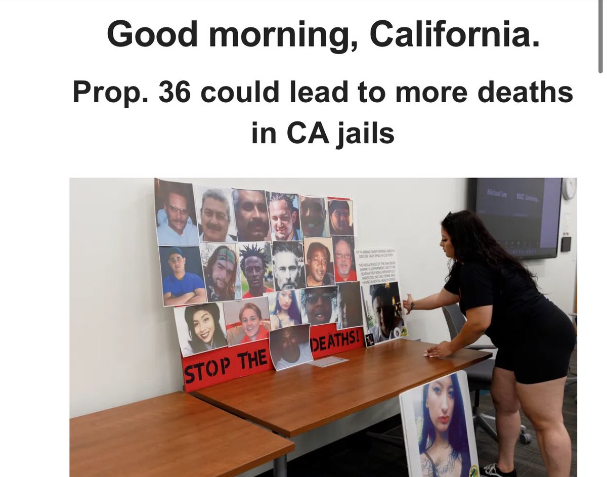 “Over the last 10 years, the number of people dying in jails has increased, even though California has been locking up fewer people.

‘…they’re increasing it into an already failed and broken system where people’s lives are lost from neglect.’”

calmatters.bluelena.io/index.php?acti…