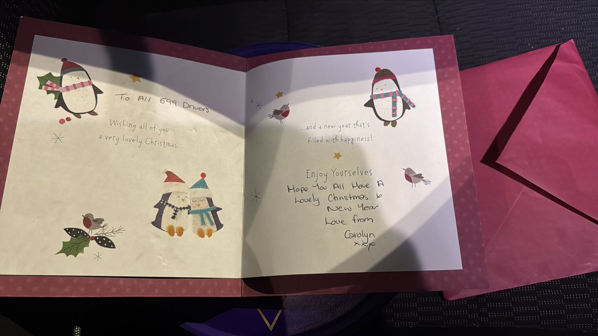 🎁🤶🏻 CHRISTMAS GIFT FROM CAROLYN 🤶🏻🎁

We’re in awe by how generous our customers have been as we celebrate our first Christmas.

Carolyn travels with us every day from Hebburn to Sunderland.

The heroes that drive the 599 have certainly enjoyed your present - thank you! 🤤