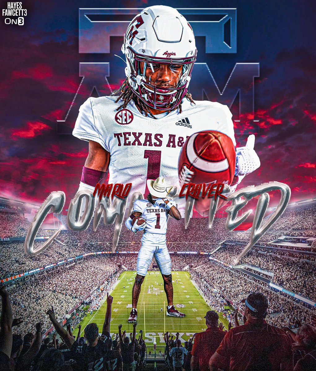 BREAKING: Mississippi State True Freshman transfer WR Mario Craver has Committed to Texas A&amp;M, he tells @on3sports

The 5’10 170 WR totaled 17 Receptions for 368 Yards &amp; 3 TDs this season (21.6 YPC)

3 years of eligibility remaining 

on3.com/db/mario-crave…