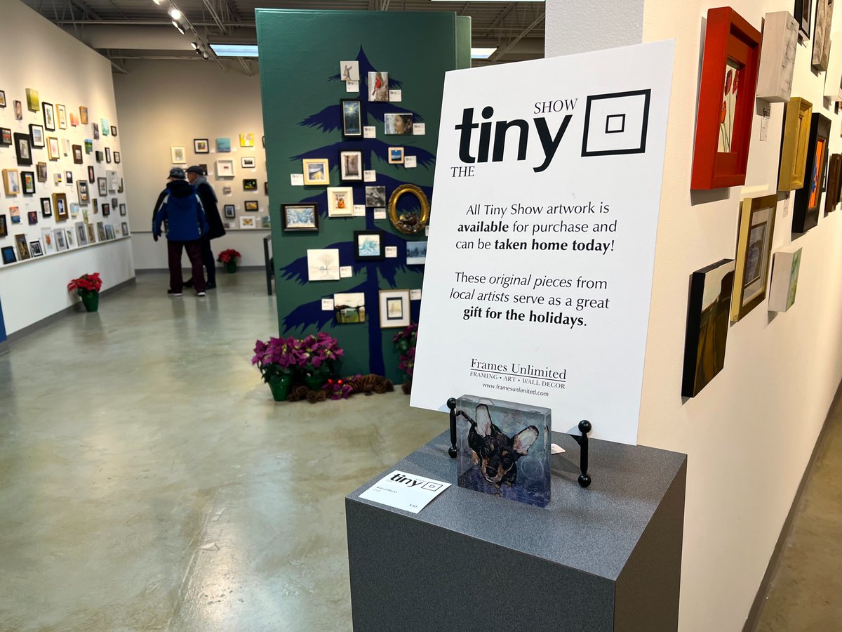 FramesUnlimited's tweet photo. Happening NOW! Visit The TINY Show at our #GrandRapids South location and view a wide-variety of #tiny art, all under $300! The show is available for viewing during normal store hours, until January 19th, 2025. https://t.co/JaPxRosJT1